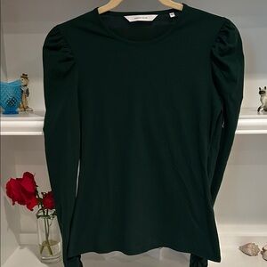 Rebecca Taylor Forest Green Long Sleeve Top